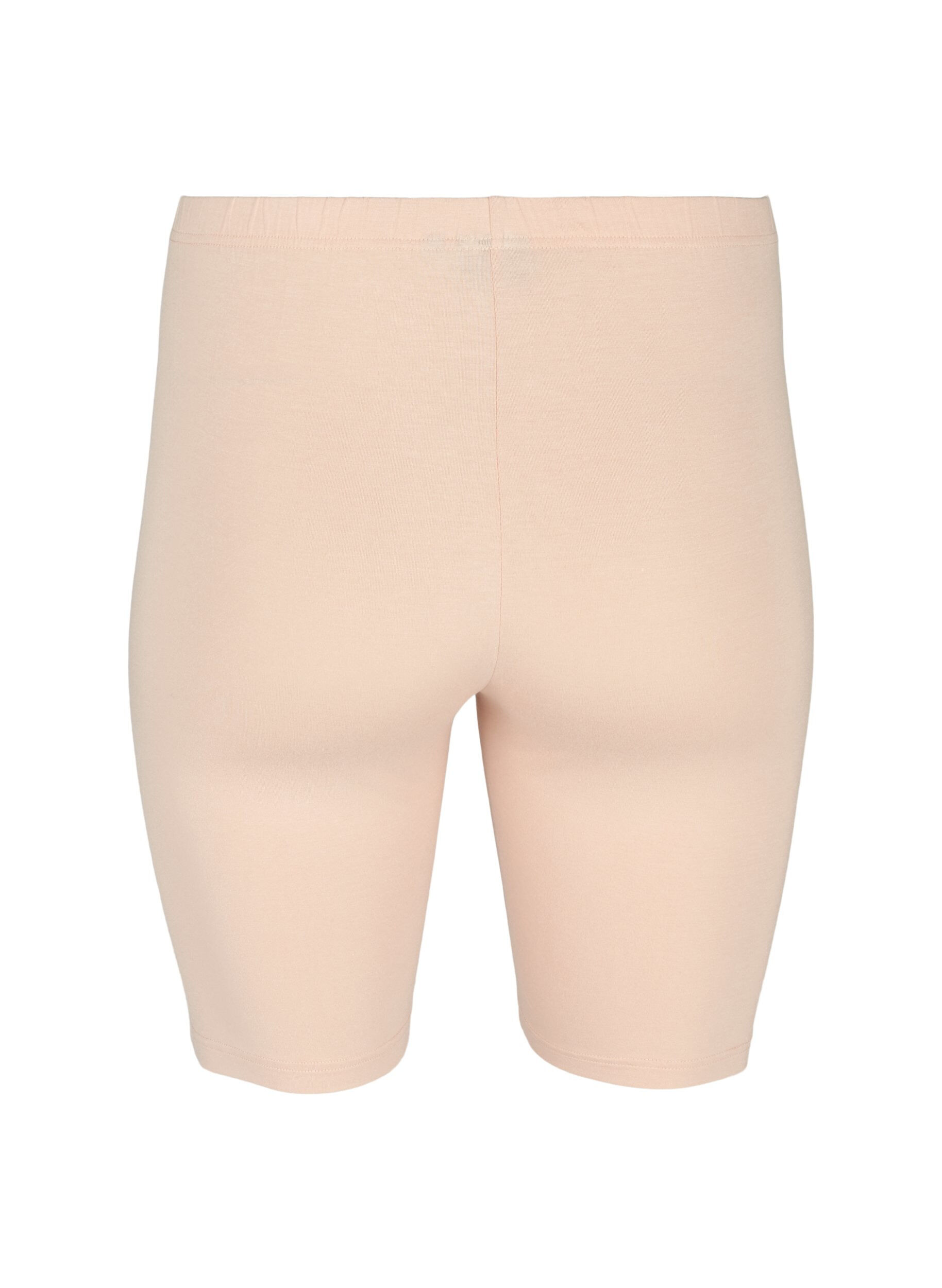 Zizzi Yksiv&auml;riset perus py&ouml;r&auml;ilyshortsit , Beige, Packshot image number 1
