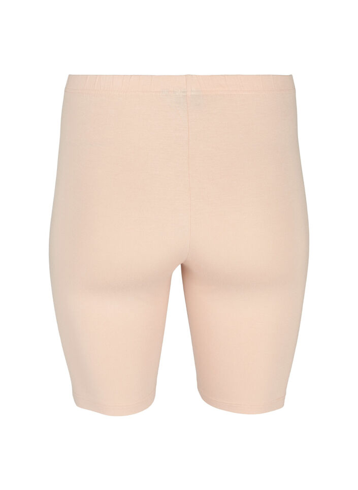 Yksiväriset perus pyöräilyshortsit , Beige, Packshot image number 1