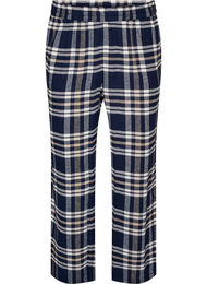 Ruudulliset puuvillaiset pyjamahousut, Sininen