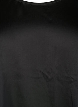 Satiinipusero puolipitkillä hihoilla, Black, Packshot image number 2