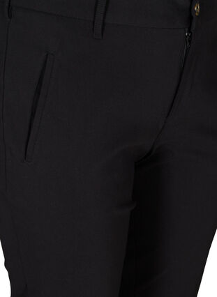Klassiset nilkkapituiset housut viskoosista, Black, Packshot image number 2
