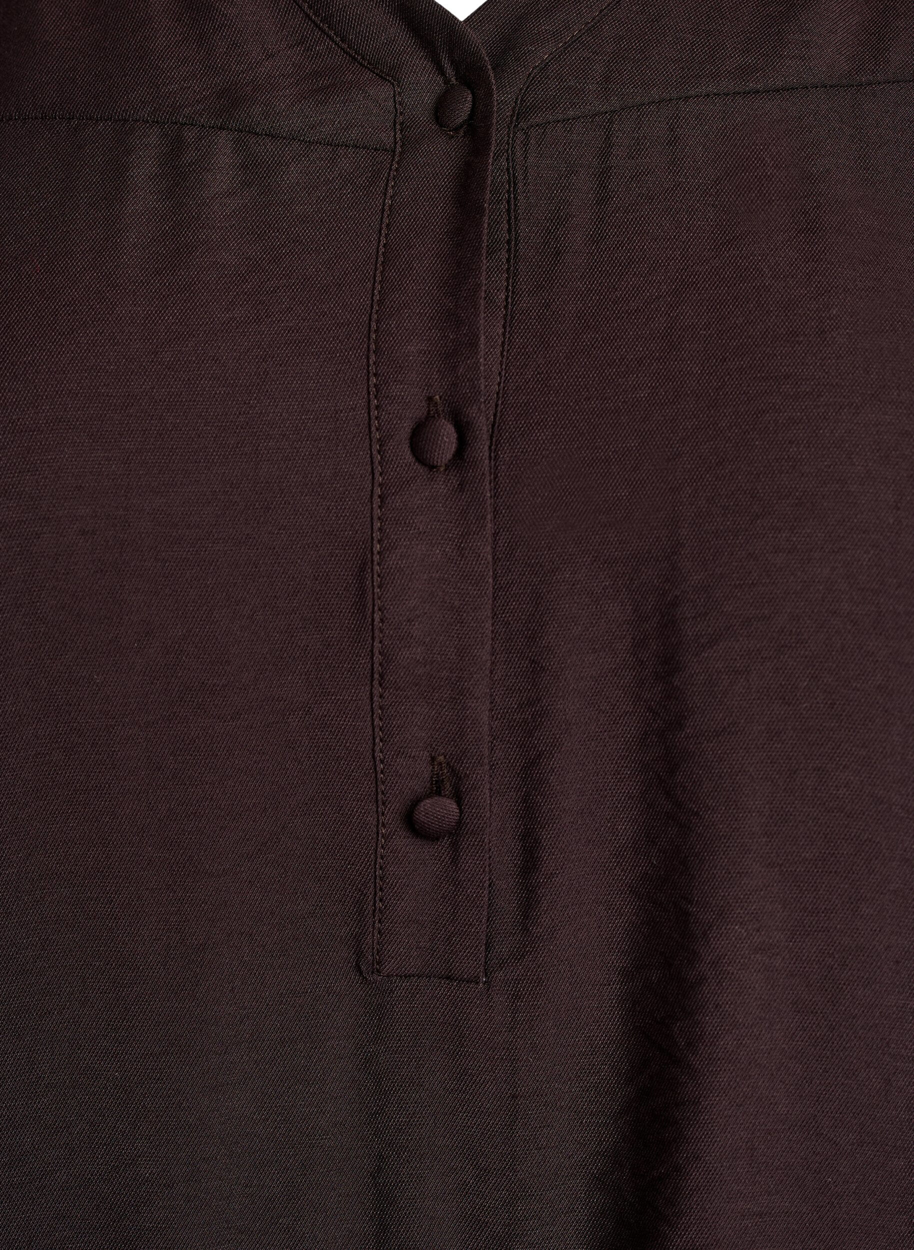 ZizziViskoosipusero smock-yksityiskohdilla ja rypyill&auml;, Ruskea, Packshot image number 2