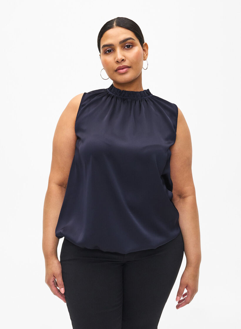 Hihaton juhlatoppi satiinista, Night Sky, Model image number 0