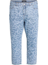 Mille mom fit -farkut, joissa on kirjonta, Sininen