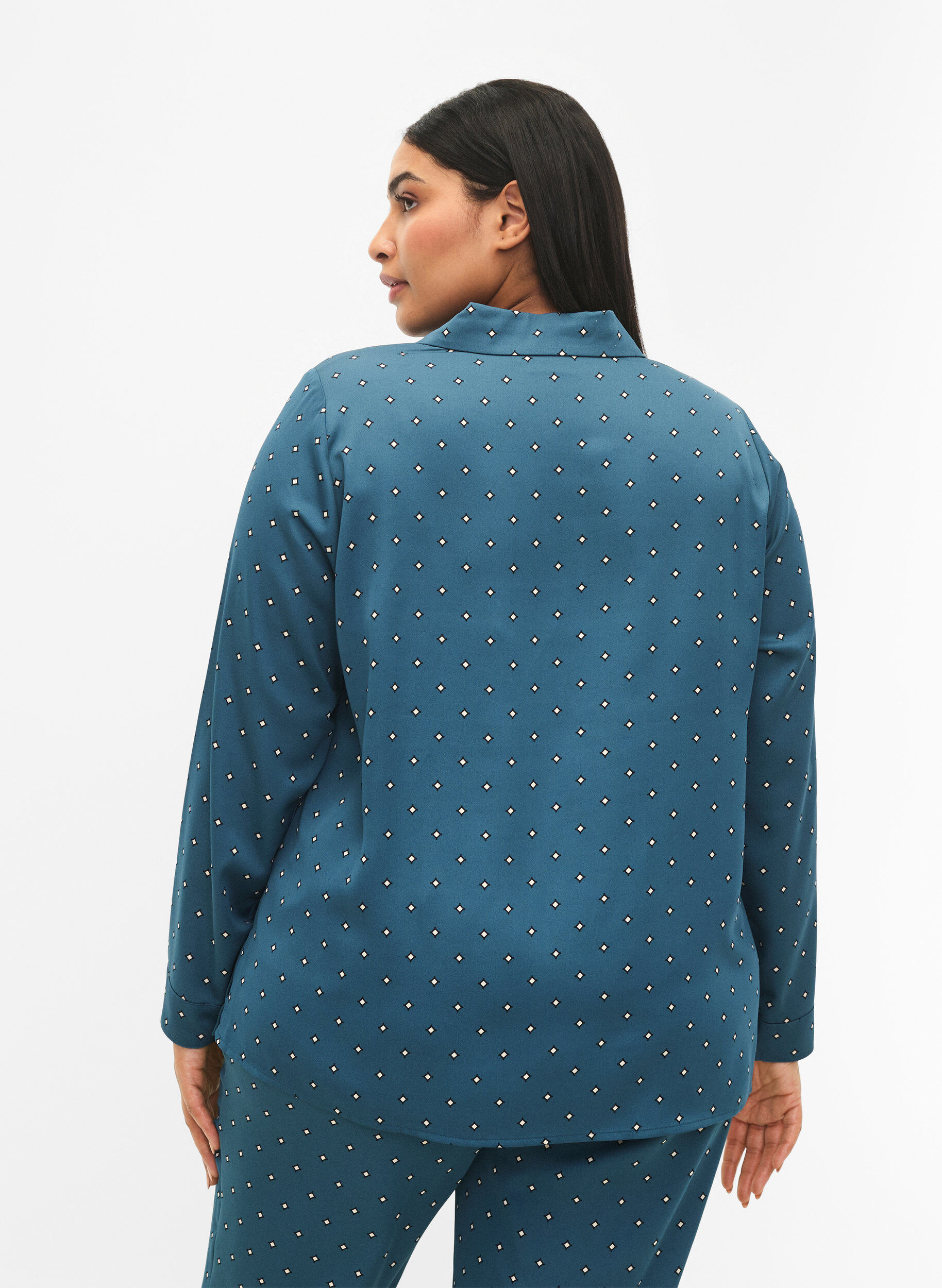 Zizzi Y&ouml;paita painatuksella, Vihre&auml;, Model image number 1