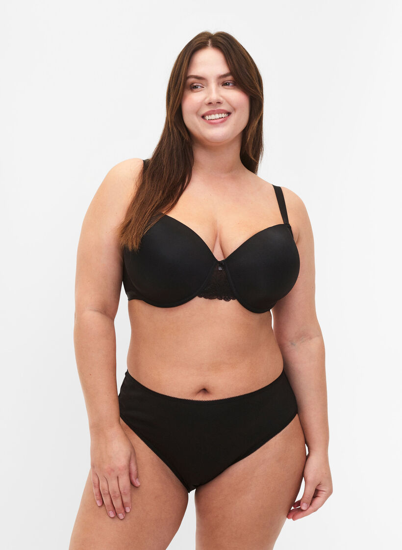 5-pack puuvillaiset alushousut normaalilla vy&ouml;t&auml;r&ouml;ll&auml;, Musta, Model image number 0