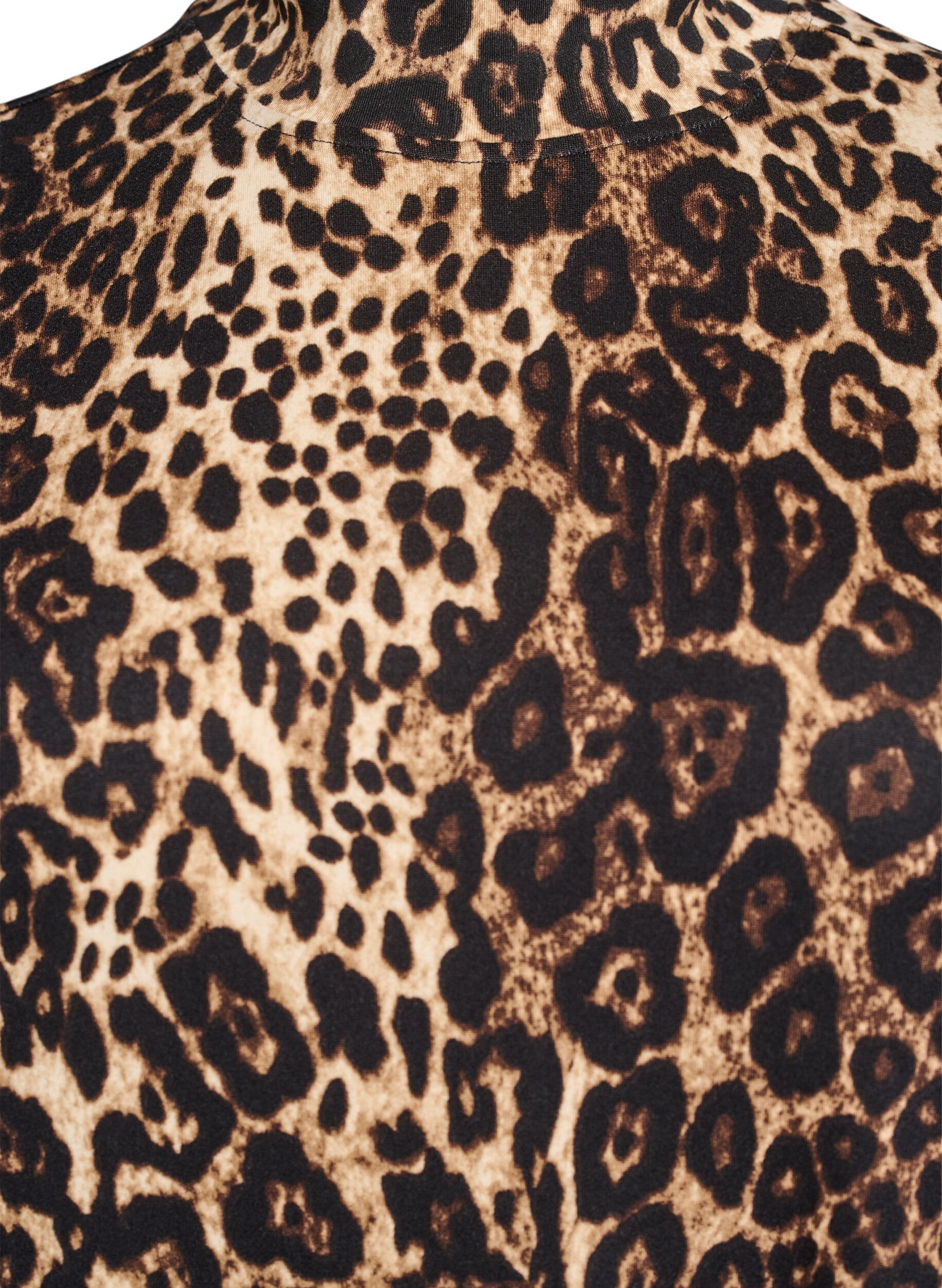 Zizzi FLASH &ndash; Pitk&auml;hihainen mekko poolokauluksella, Musta, Packshot image number 2