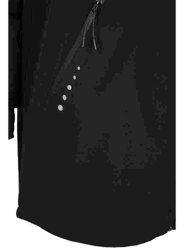 Softshell-takki yhteensopivalla fleeceliivillä, Black Solid, Packshot image number 3