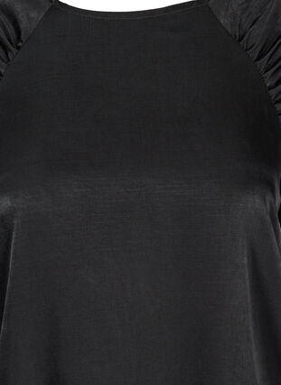 Pitkähihainen pusero rypytyksellä, Black, Packshot image number 2