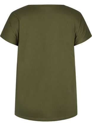 Puuvillainen t-paita printtiyksityiskohdilla , Ivy Green Mel Leaf, Packshot image number 1