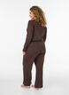 Luomupuuvillaiset pyjamahousut rei&rsquo;itetyll&auml; kirjailulla, Ruskea, Model image number 2