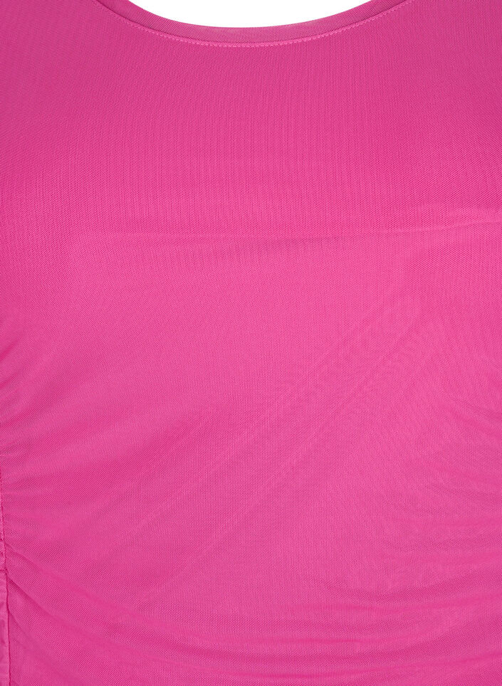Tyköistuva mekko rypytyksillä, Fuchsia Red, Packshot image number 2