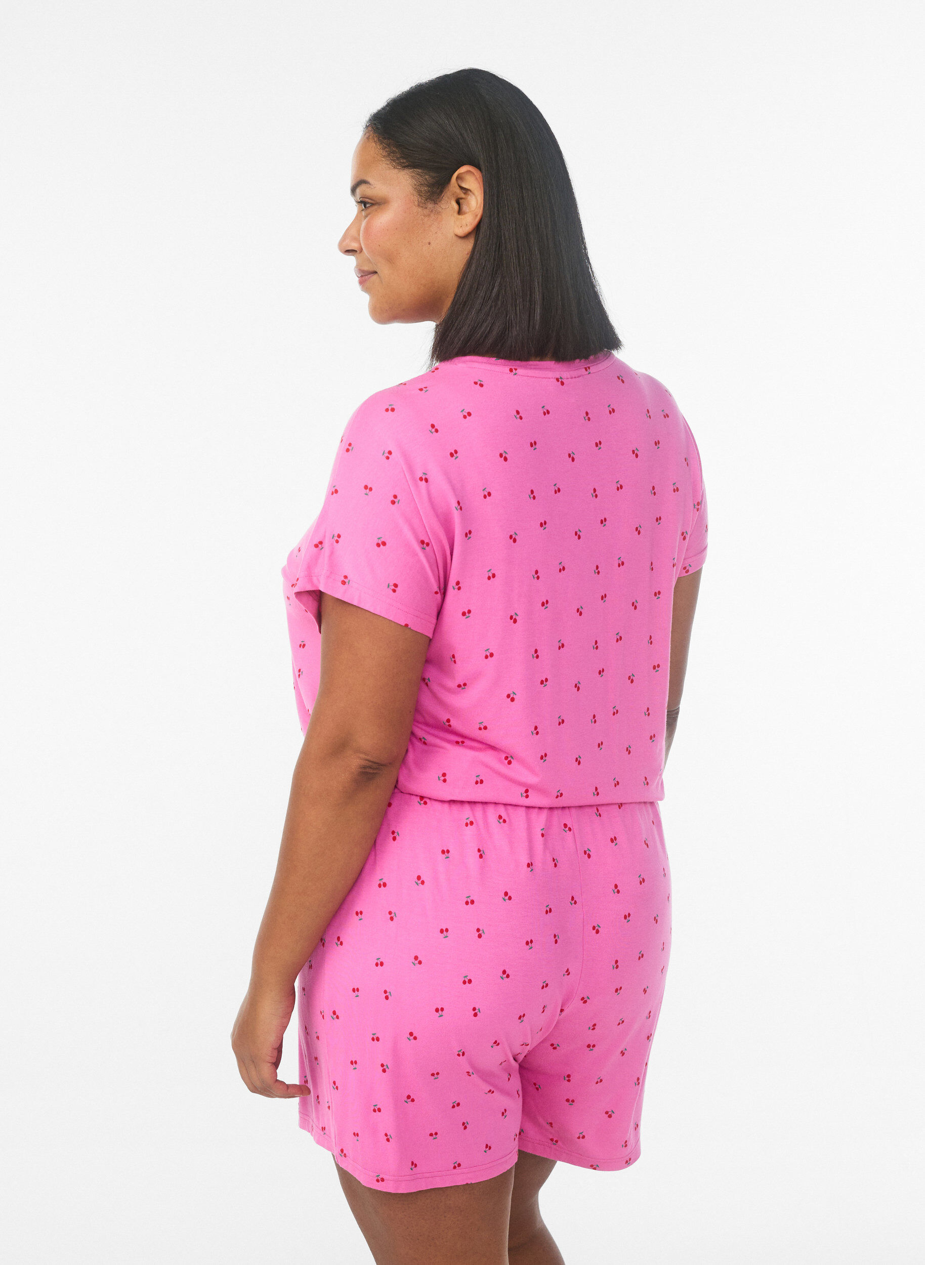 Zizzi Viscose-ypaita, kokonaan printill&auml;, Vaaleanpunainen, Model image number 2