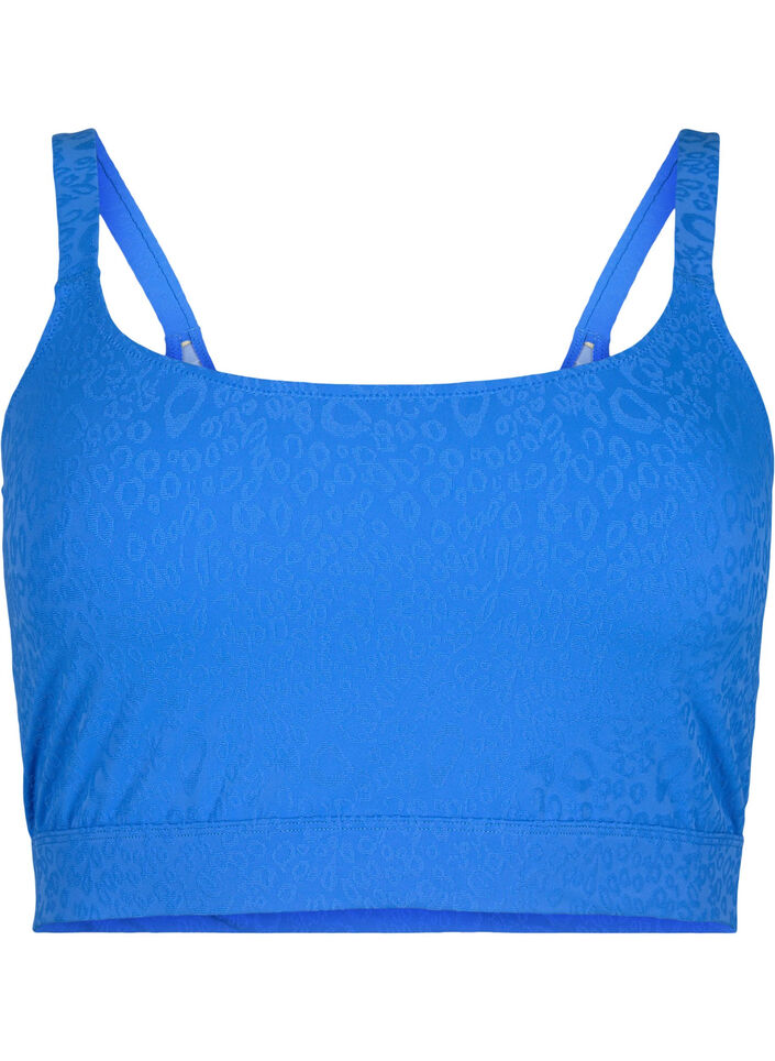 Leopardikuvioinen bikiniyläosa, Palace Blue, Packshot image number 0