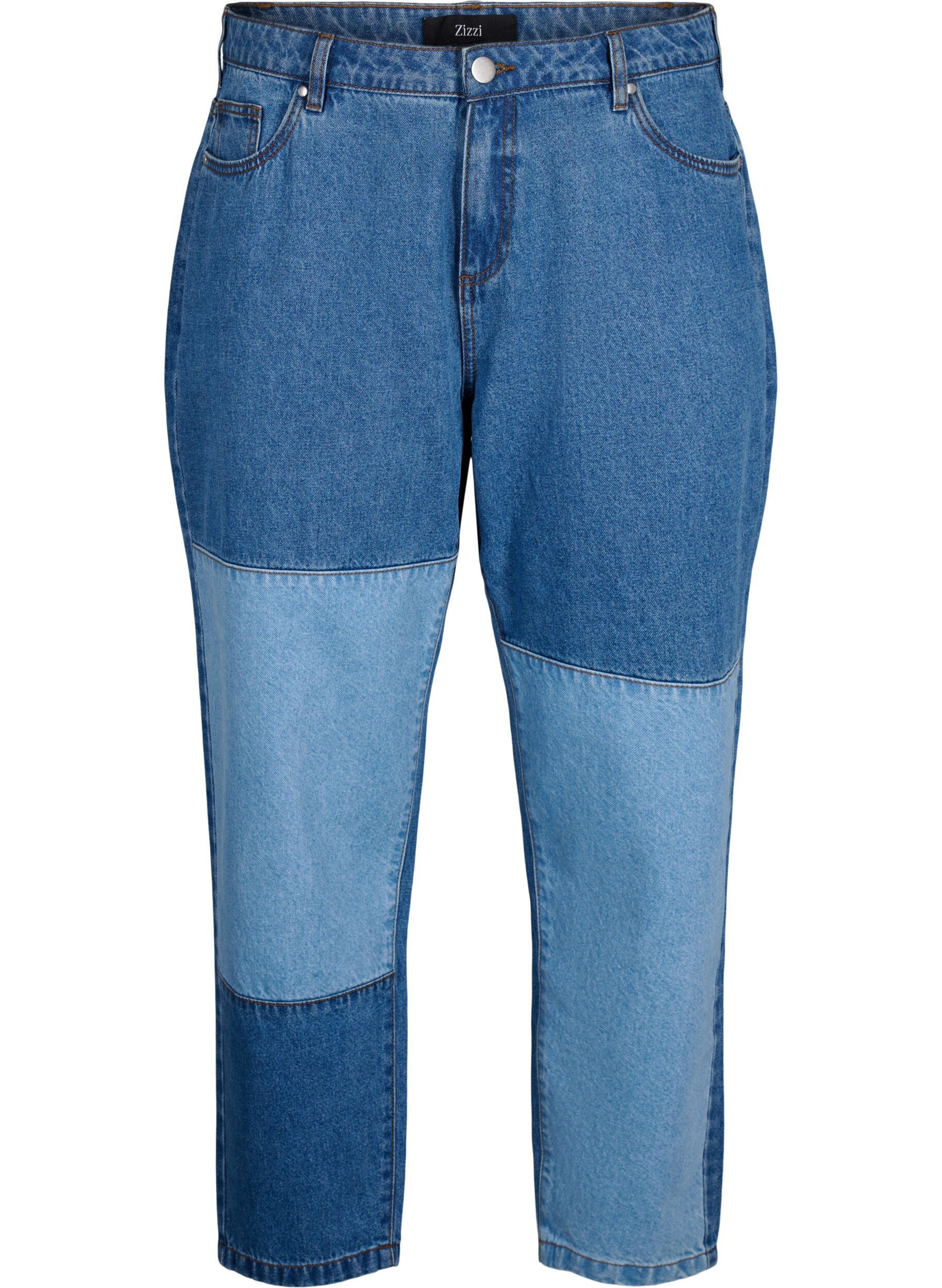 Zizzi Korkeavy&ouml;t&auml;r&ouml;iset Mille mom fit farkut, Light Blue Denim, Packshot image number 0