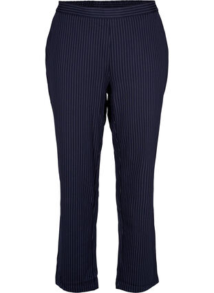 Raidalliset suorat housut, Navy Stripe, Packshot image number 0