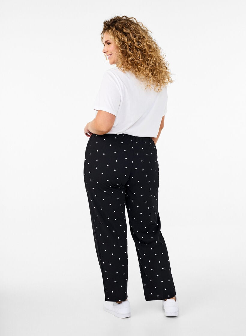 Suorat housut, Musta, Model image number 1