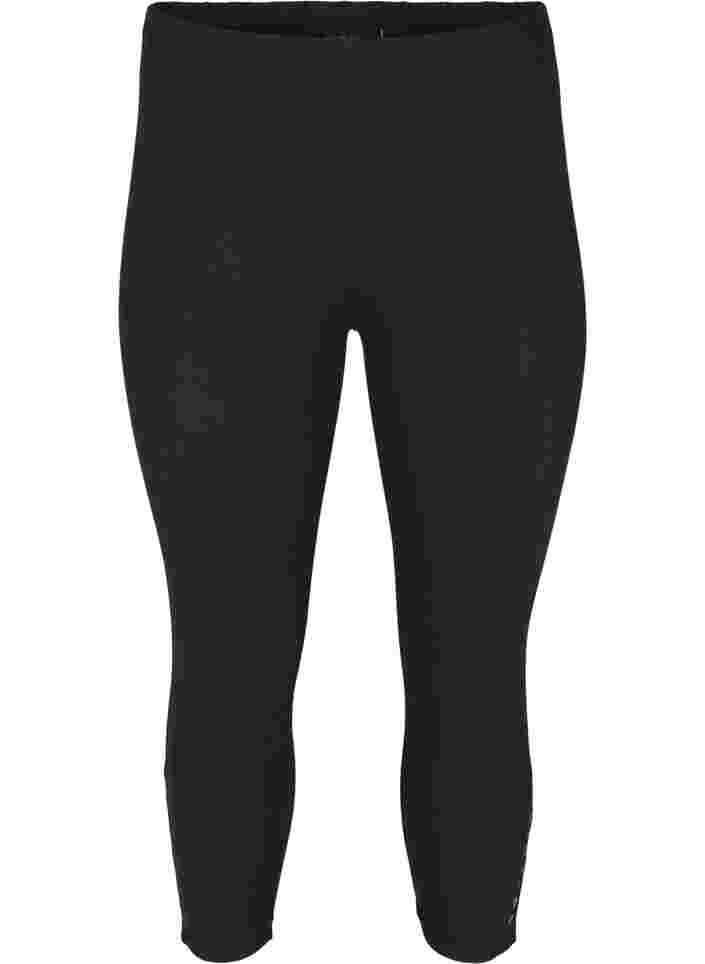 3/4-leggingsit napeilla, Black, Packshot image number 0
