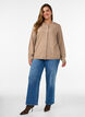 Neuletakki py&ouml;reill&auml; napeilla, Beige, Model image number 1