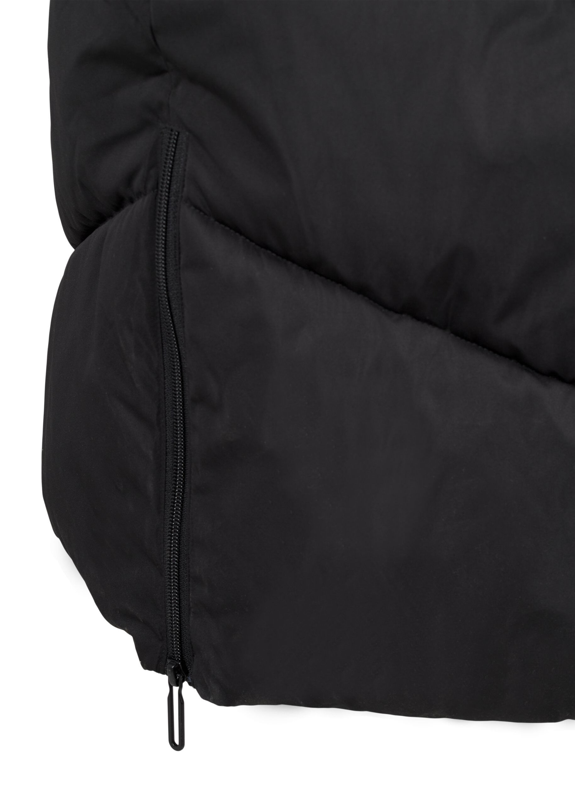 ZizziPitk&auml; toppatakki, jossa huppu ja taskut, Musta, Packshot image number 4