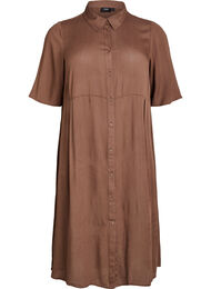 Lyhythihainen midipituinen paitamekko, Vihre&auml;