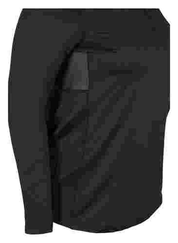 Korkeakauluksinen treenipusero vetoketjulla, Black, Packshot image number 2