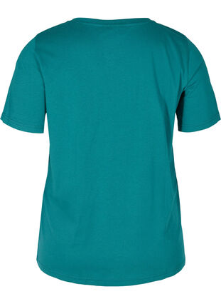 T-paita ekologisesta puuvillasta v-aukolla, Pacific, Packshot image number 1