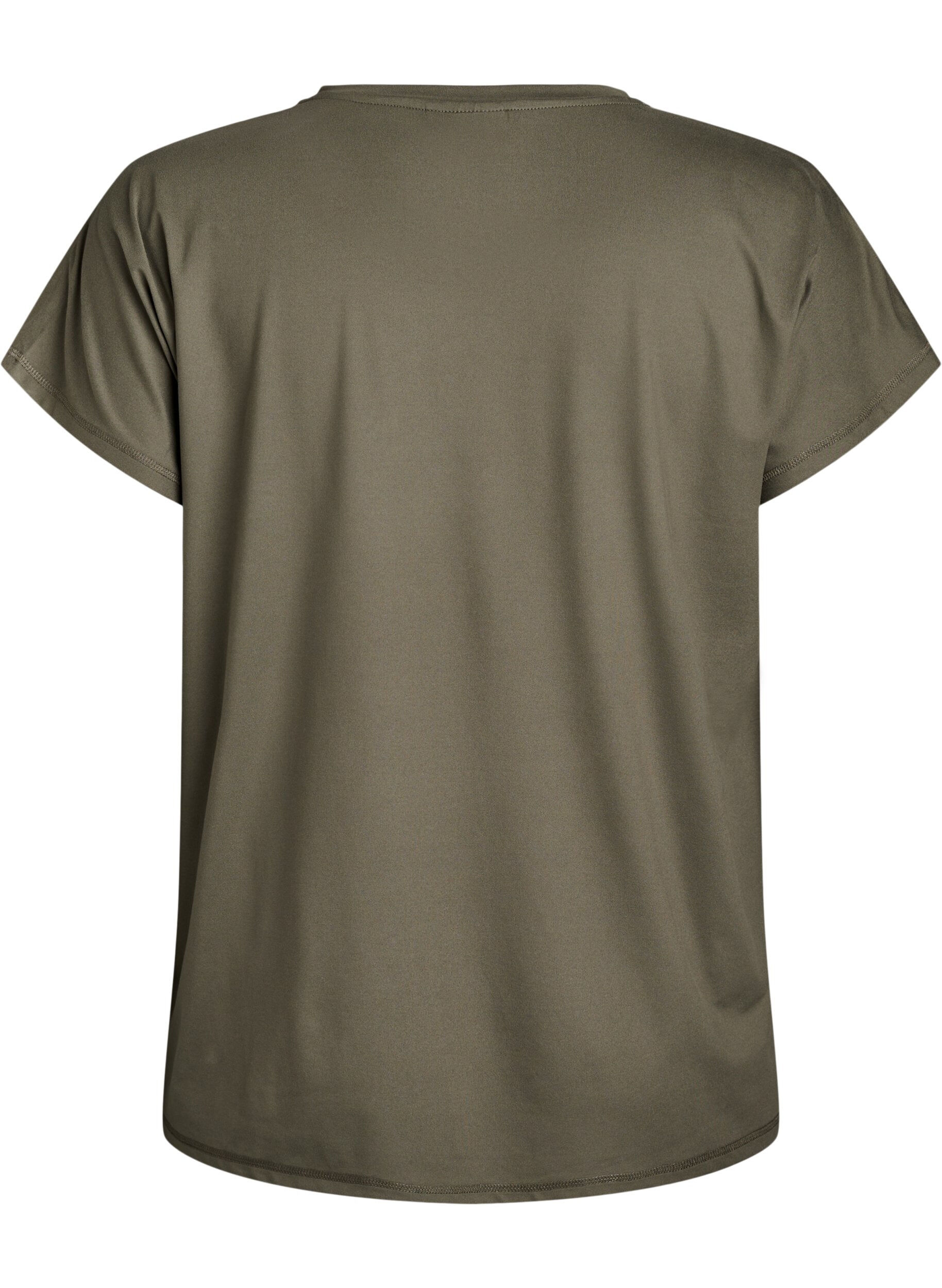 Zizzi Yksiv&auml;rinen treeni-T-paita, Vihre&auml;, Packshot image number 1