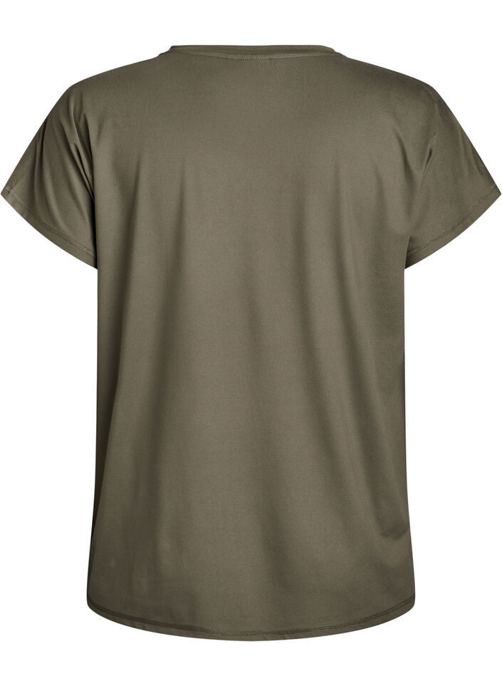 Yksiv&auml;rinen treeni-T-paita, Vihre&auml;, Packshot image number 1