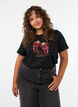 Joulupaita luomupuuvillasta, Musta, Model image number 0