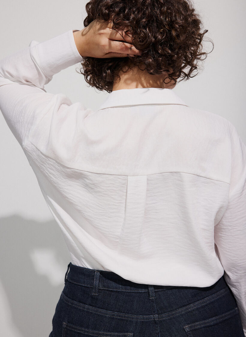 Rento paita V-p&auml;&auml;ntiell&auml;, Valkoinen, Model image number 3