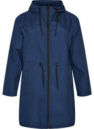 Kevyt hupullinen parka, Sininen