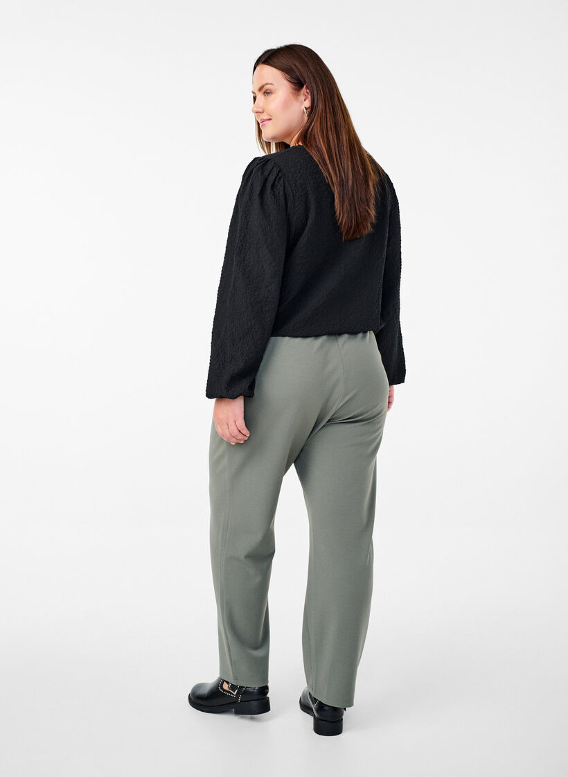 Suorat housut, Harmaa, Model image number 1