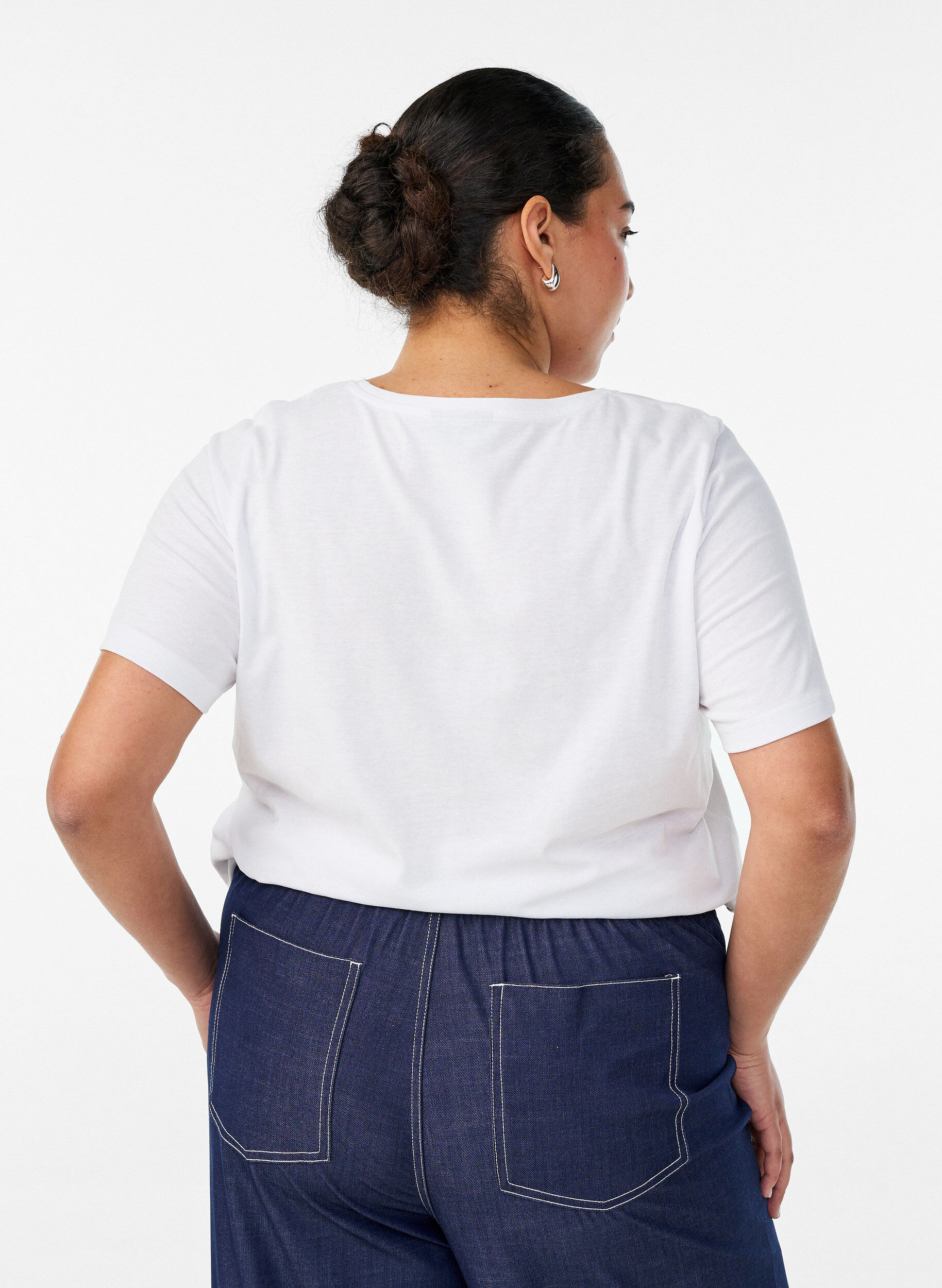 ZizziT-paita printill&auml;, Valkoinen, Model image number 2