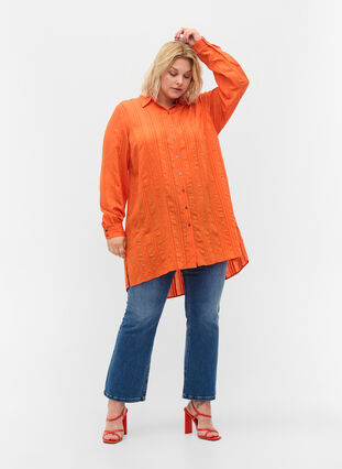 Pitkä raidallinen paita pitkillä hihoilla, Harvest Pumpkin, Model image number 2