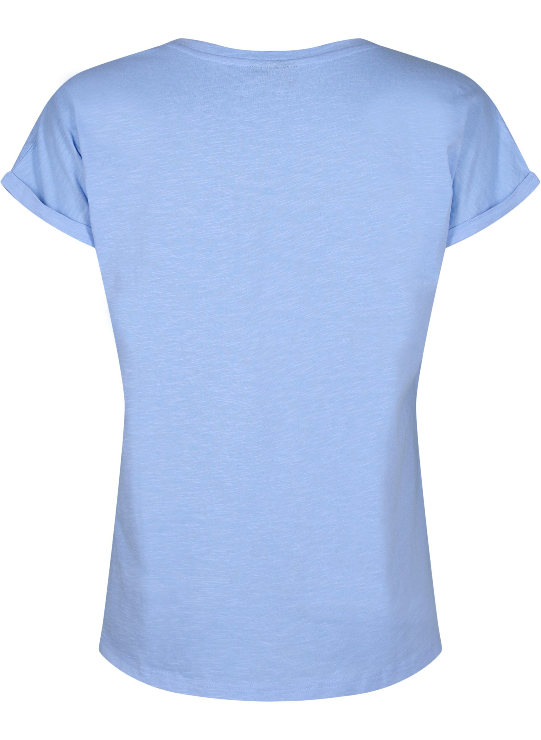 Zizzi Ekologisesta puuvillasta valmistettu t-paita painatuksella, Serenityw.Navy Print, Packshot image number 1