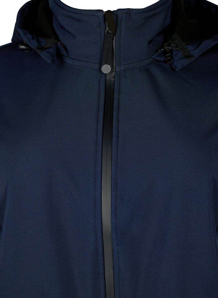Softshell-takki irroitettavalla hupulla, Sininen, Packshot image number 2