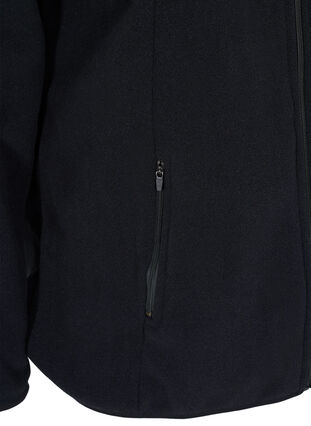 Fleecetakki taskuilla ja vetoketjulla , Black, Packshot image number 3