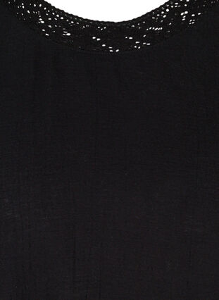 Tunika 3/4-hihoilla ja pitsillä, Black, Packshot image number 2