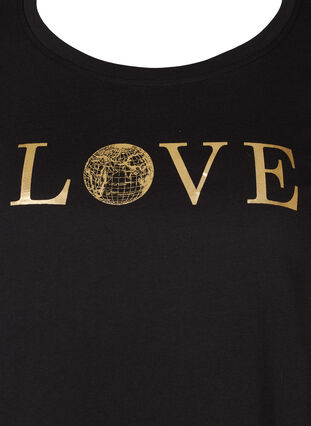 Lyhythihainen t-paita printillä , Black w. Love, Packshot image number 2