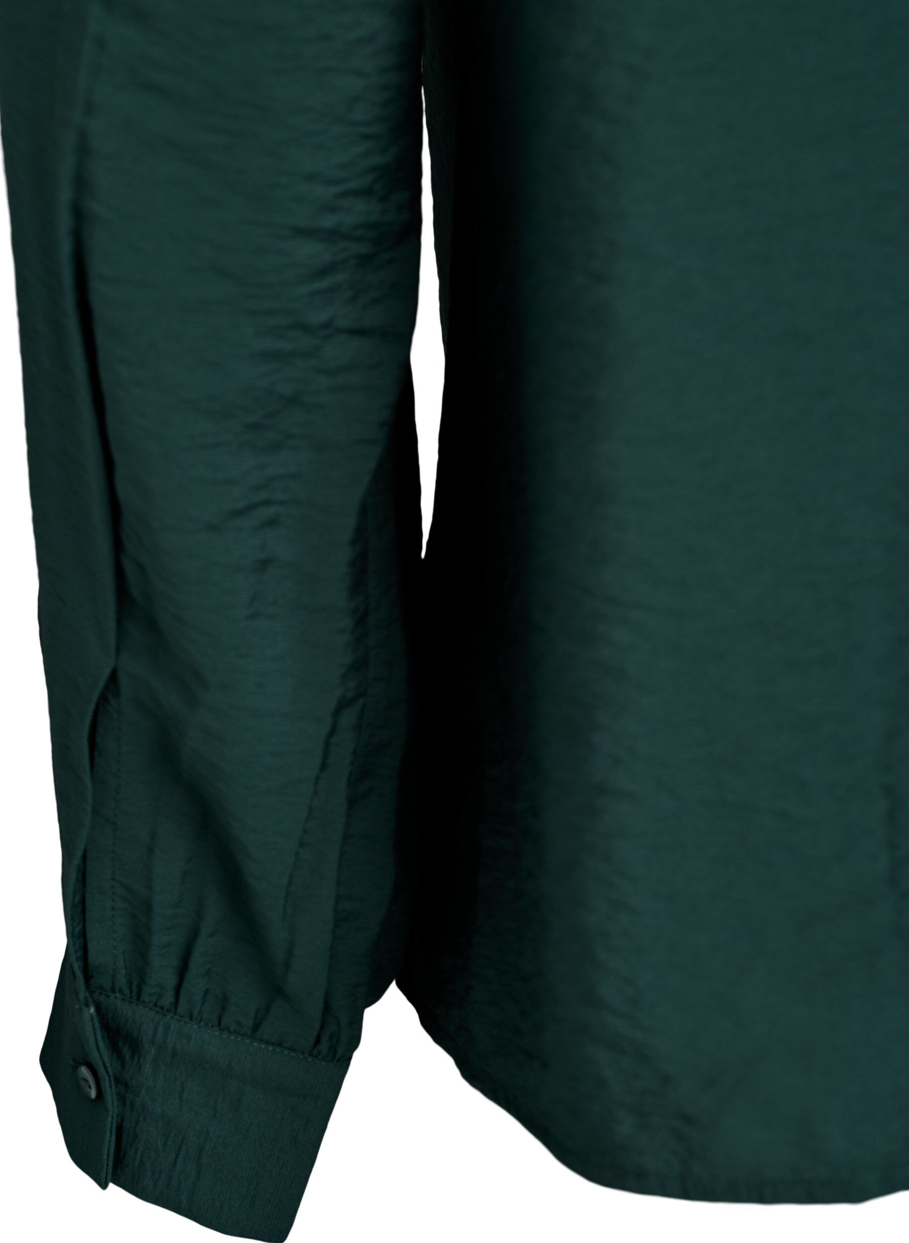 Zizzi V-p&auml;&auml;ntiell&auml; varustettu pusero ja brodeeratut nauhat, Vihre&auml;, Packshot image number 3