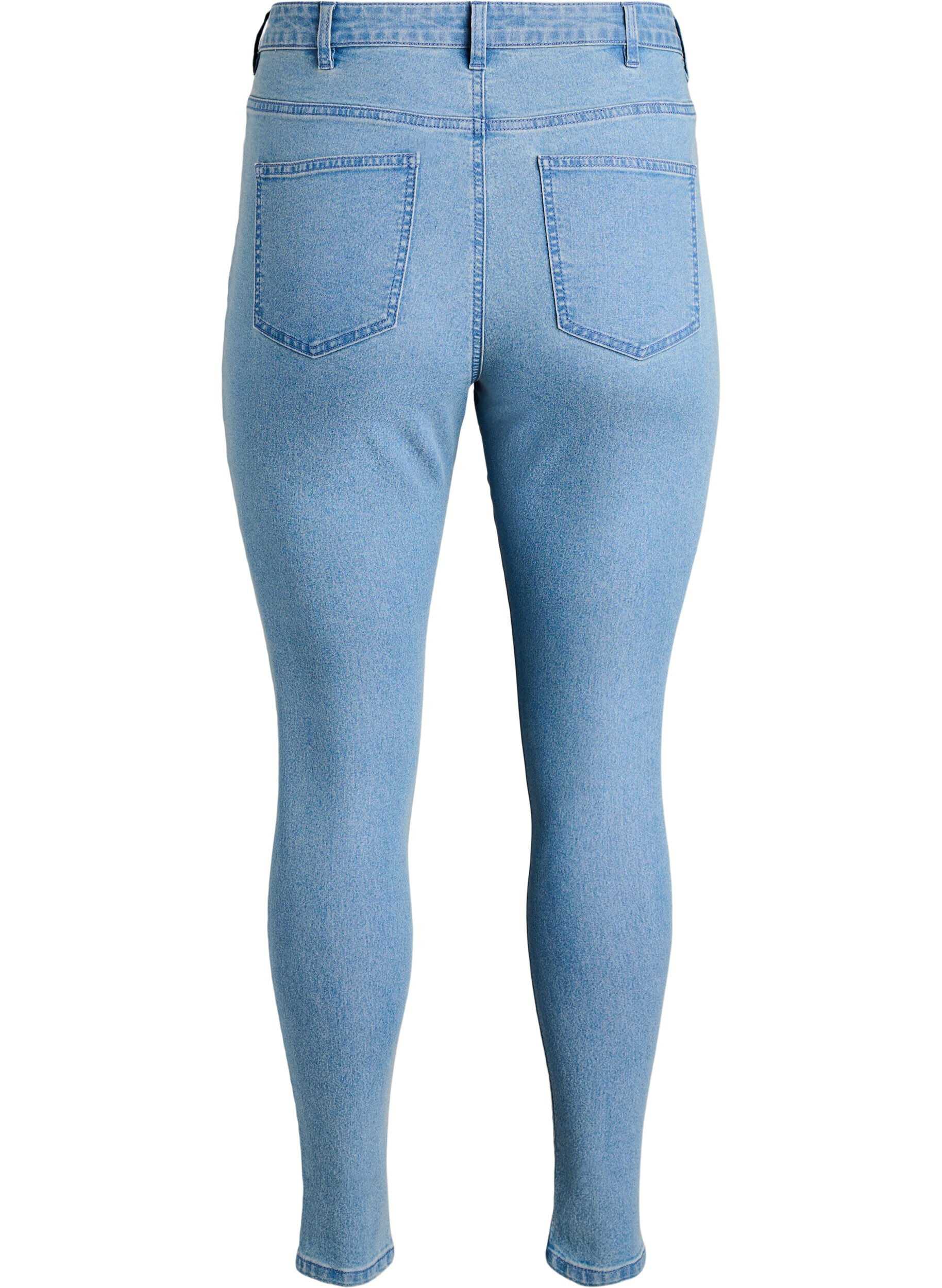 ZizziAmy korkea vy&ouml;t&auml;r&ouml;iset super slim fit -farkut, Sininen, Packshot image number 1