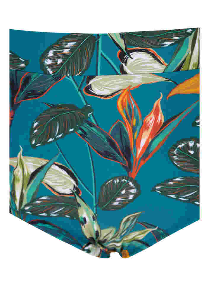Korkeavyötäröinen bikinialaosa kuosilla, Leaf Print , Packshot image number 2