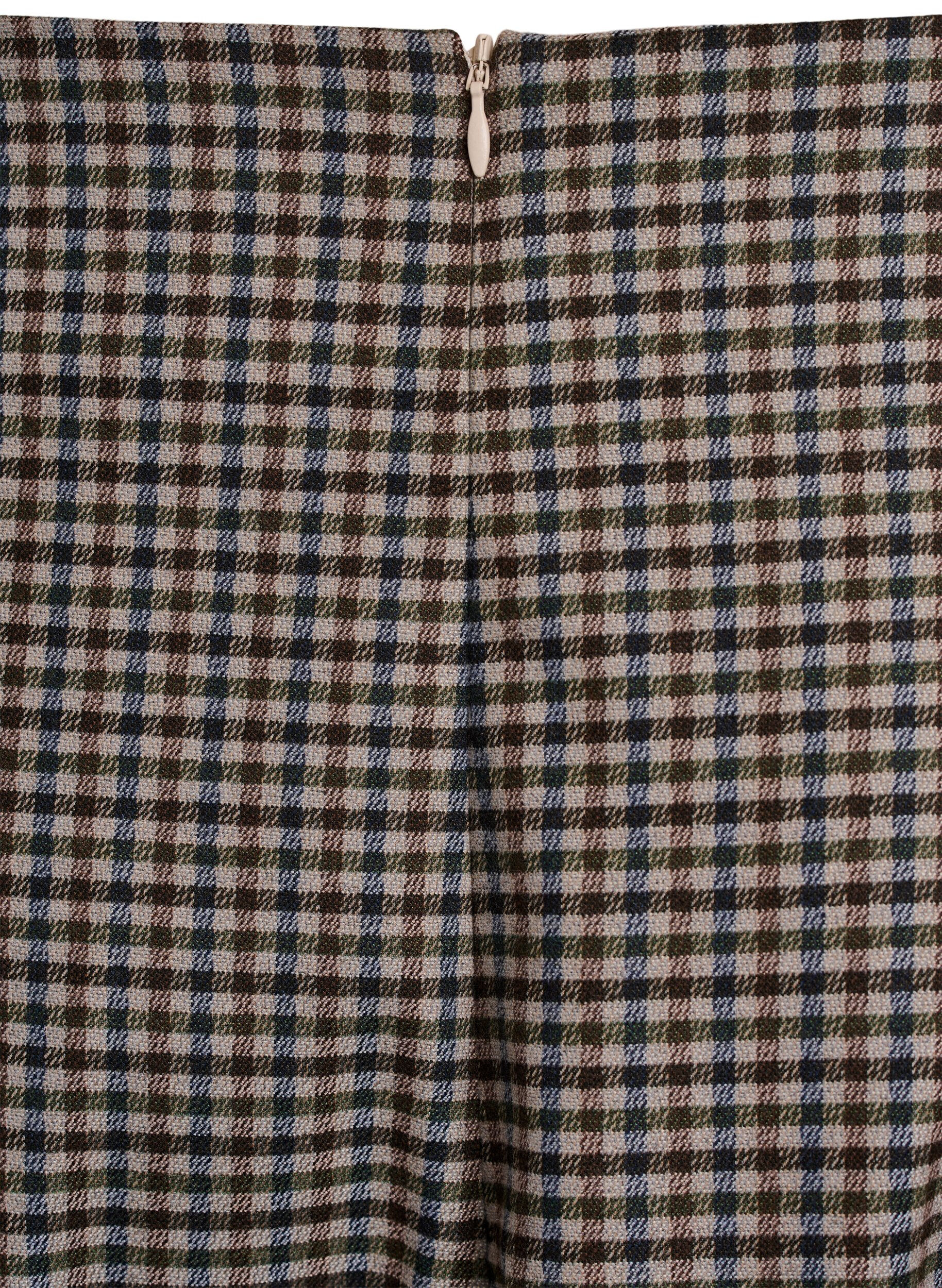 Zizzi Lyhyt A-linjainen hame, Ruskea, Packshot image number 3