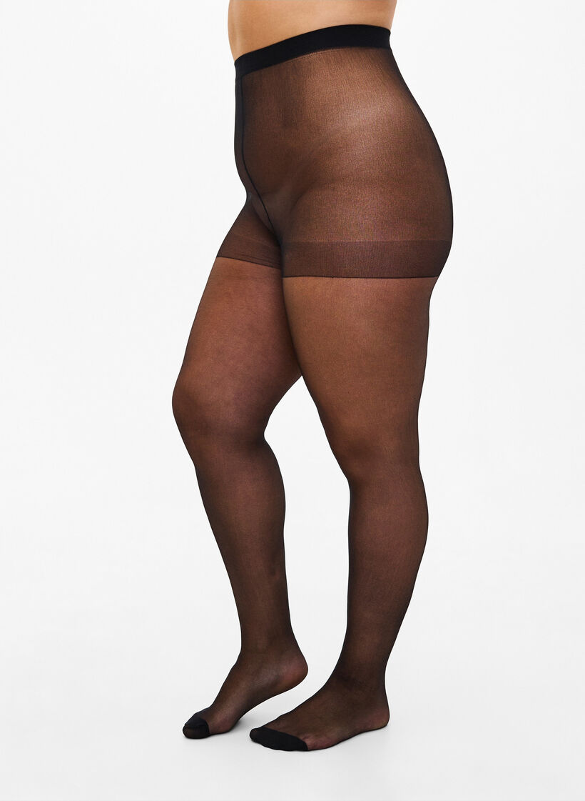 2 kpl sukkahousuja 20 denieri&auml; , Musta, Model image number 0