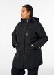 Vett&auml;hylkiv&auml; parka hupulla ja k&auml;yt&auml;nn&ouml;llisill&auml; yksityiskohdilla, Musta, Model image number 0
