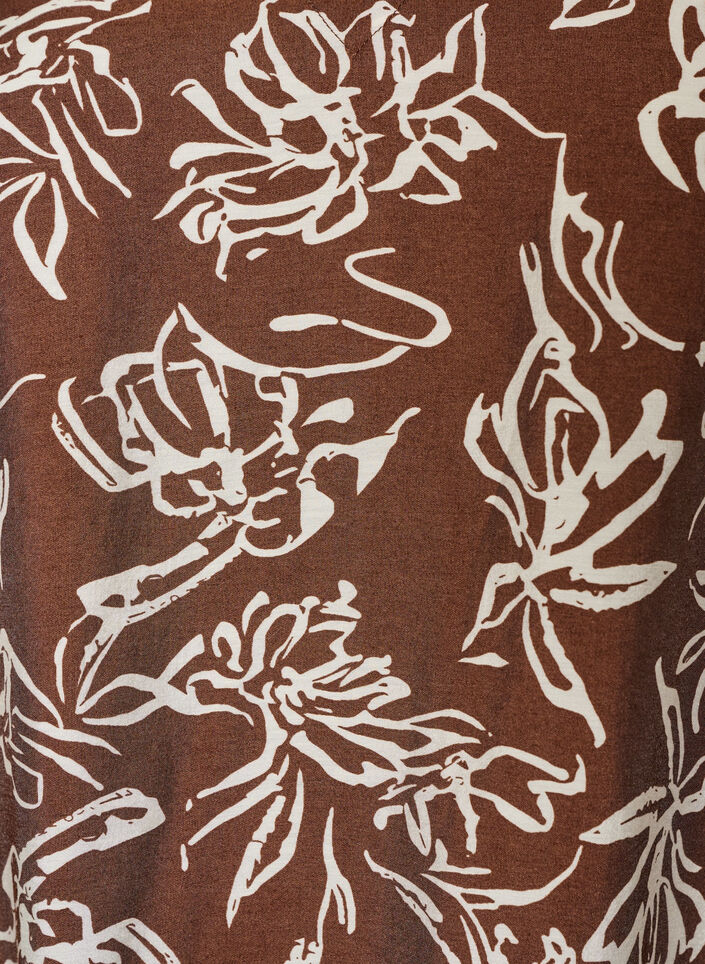 Lyhyt A-linjainen mekko V-p&auml;&auml;ntiell&auml;, Ruskea, Packshot image number 2