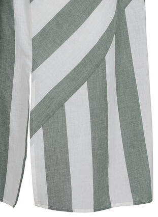 Lyhythihainen puuvillainen paitamekko raidoilla, Thyme Stripe, Packshot image number 3