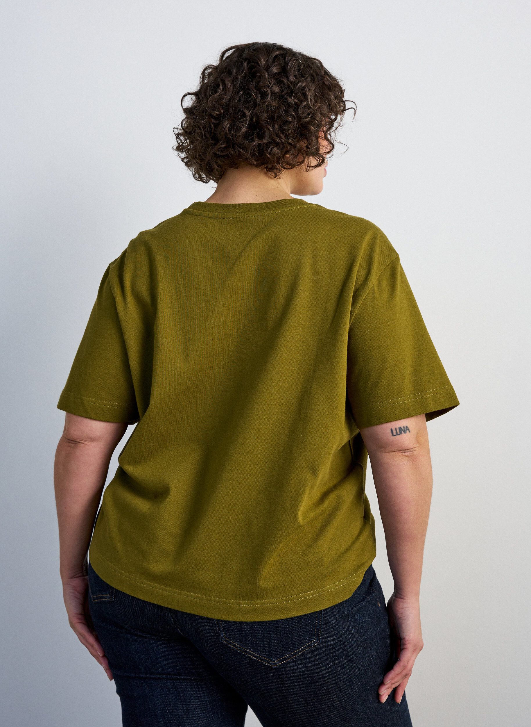 ZizziV&auml;lj&auml; puuvilla T-paita, 2262, Model image number 2