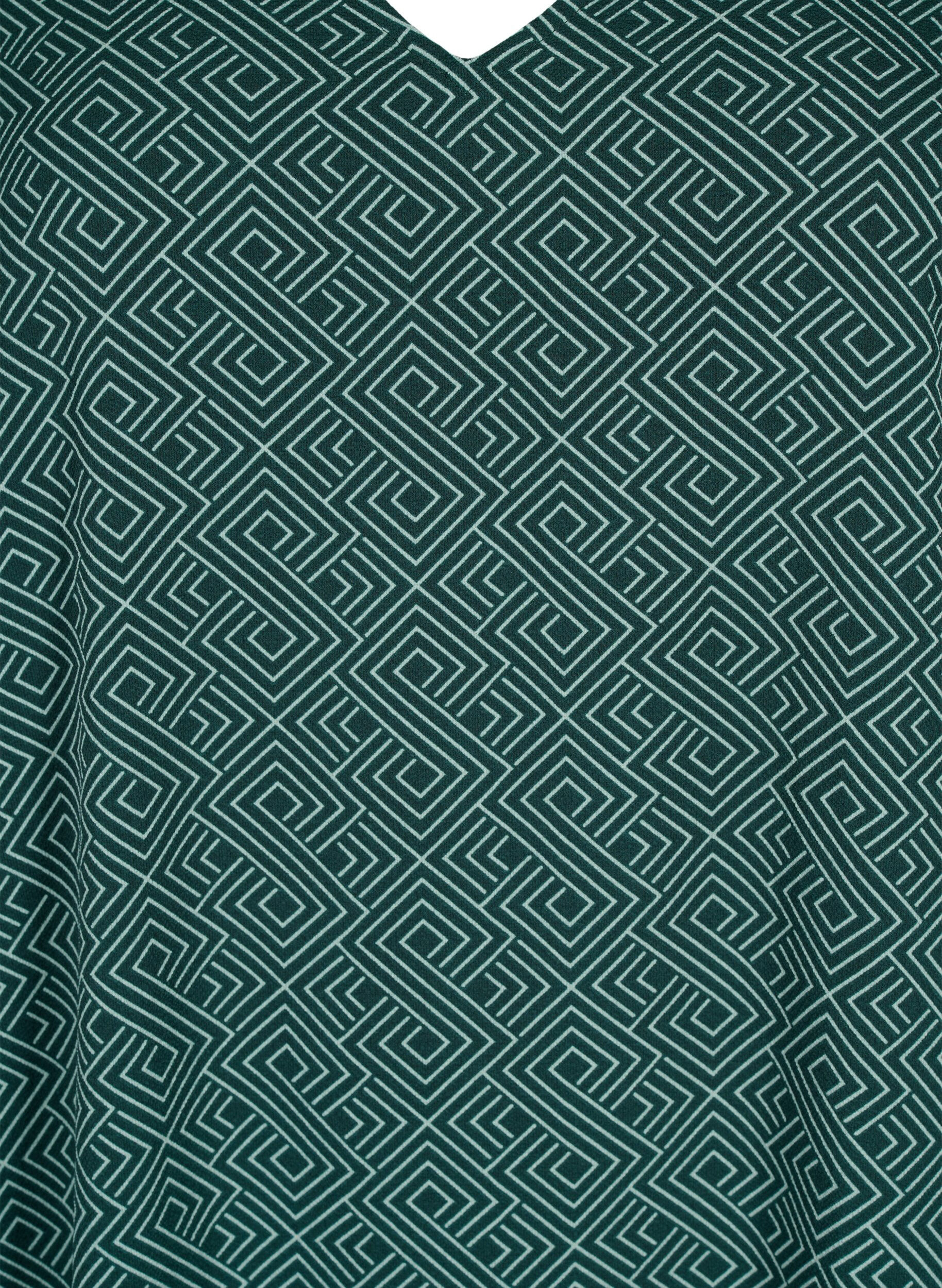 Zizzi V-kauluksellinen mekko kuviolla, Scarab Graphic AOP, Packshot image number 2